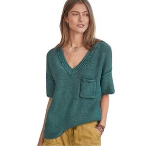 SUNDANCE Much Loved Chunky Knit Short Sleeve Sweater Small